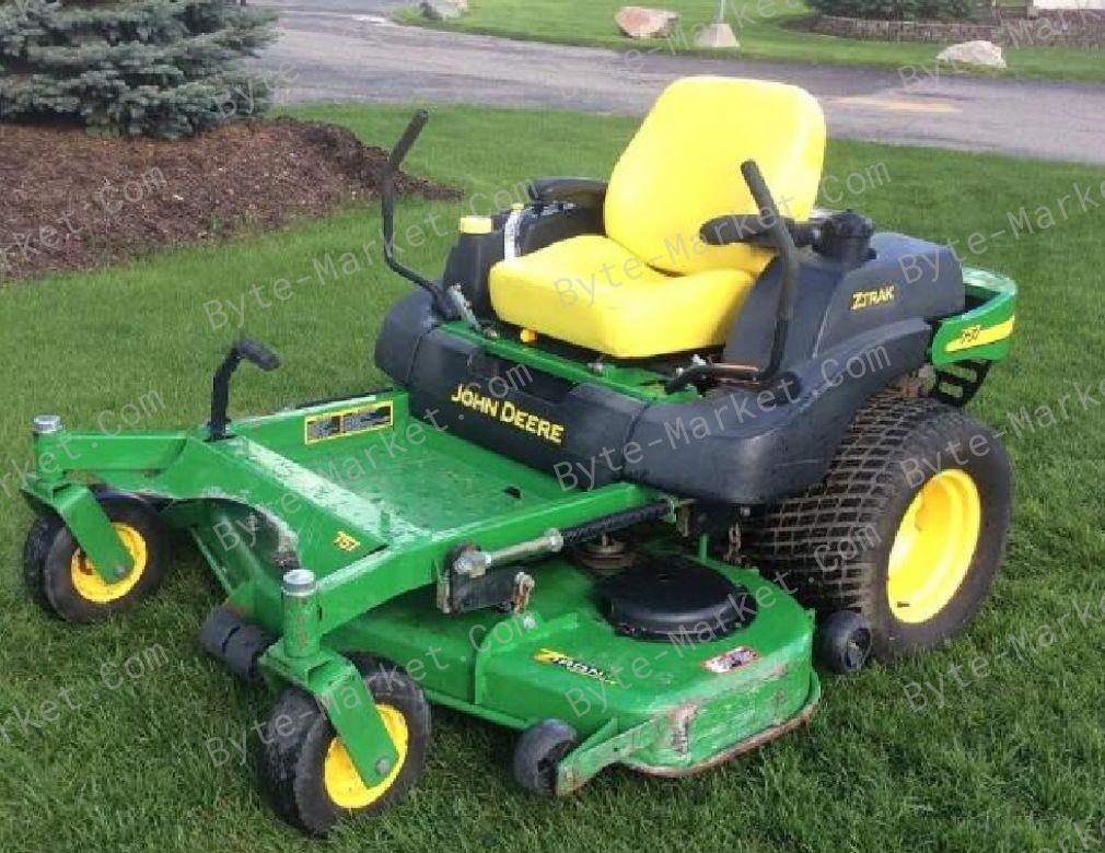 John Deere 737/757 Mid-Frame Z-Trak Mower Technical Manual in PDF image