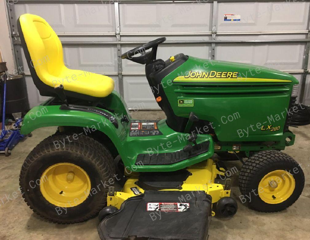 John Deere LX280/LX280AWS/LX289 Garden Tractors Technical Manual in PDF image