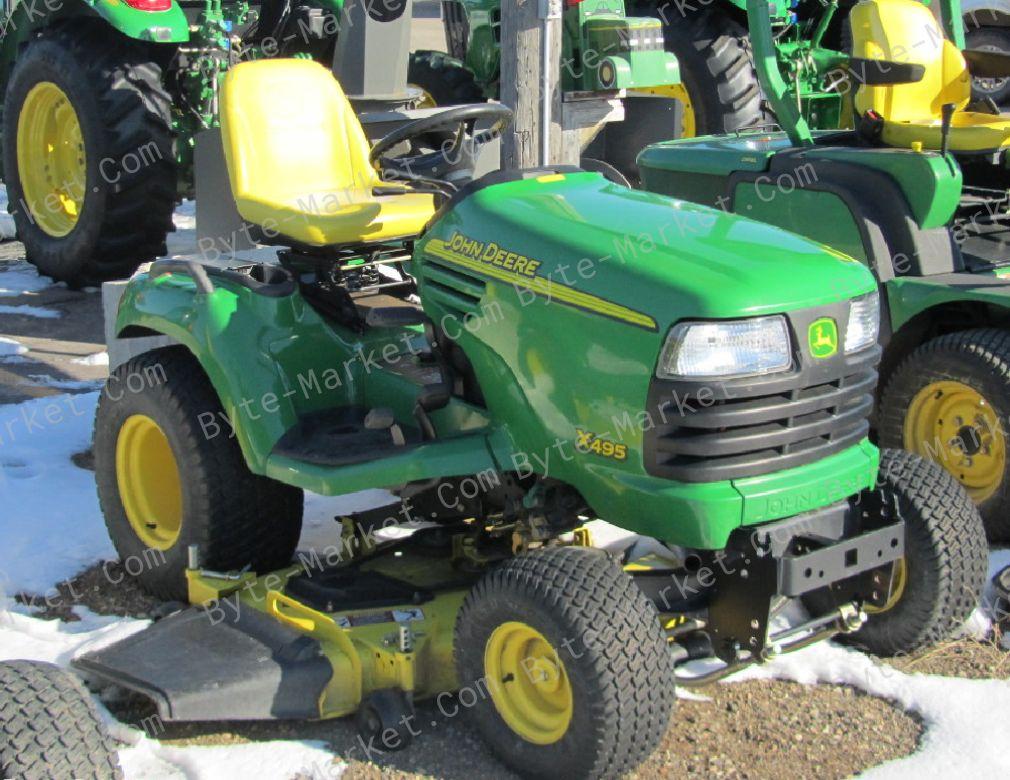 John Deere X495/X595 Garden Tractors Technical Manual in PDF image