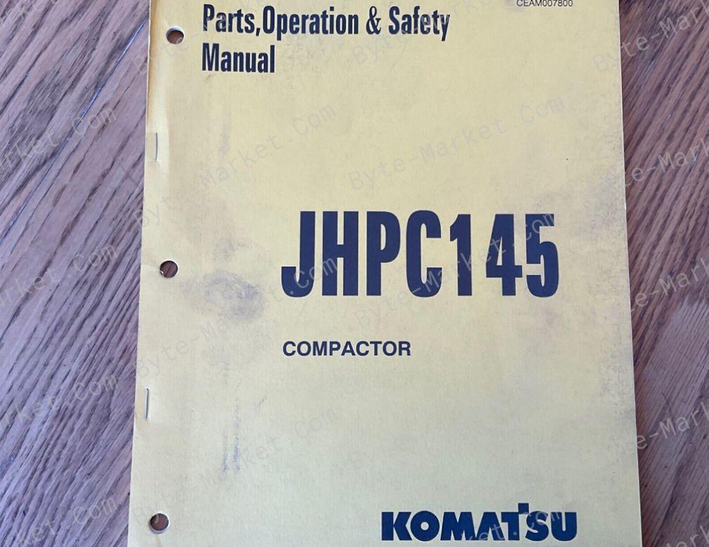 Komatsu JHPC145 Parts/Safety/Operation and Maintenance in PDF image