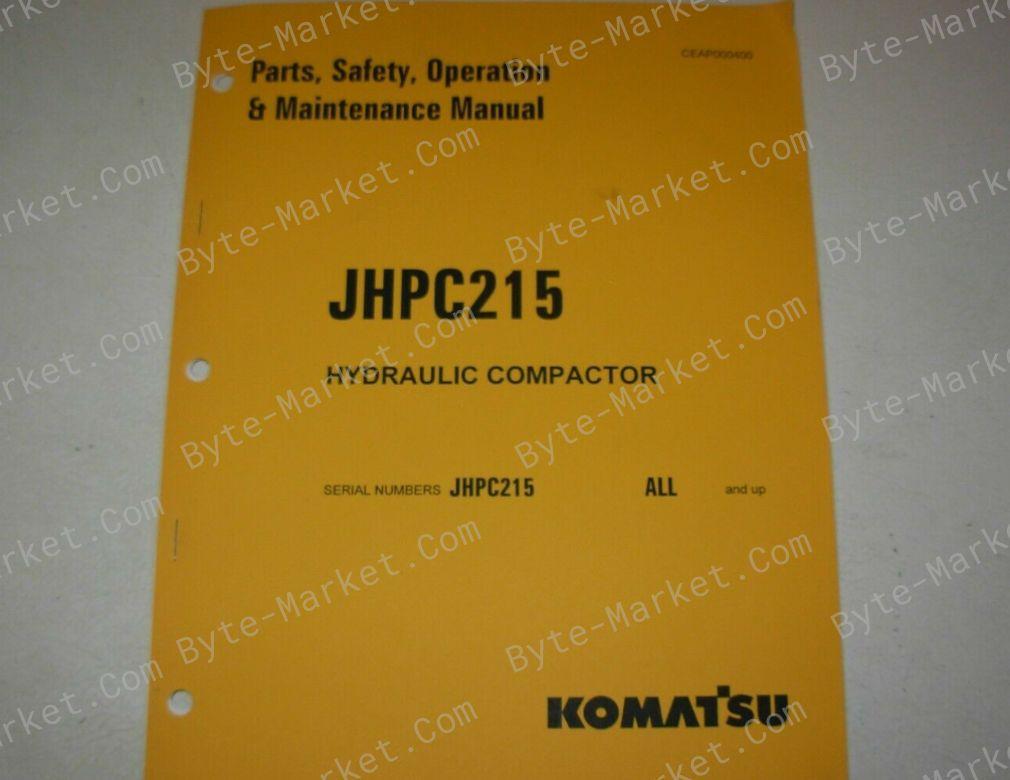 Komatsu JHPC215 Parts/Safety/Operation/Maintenance Manual in PDF image