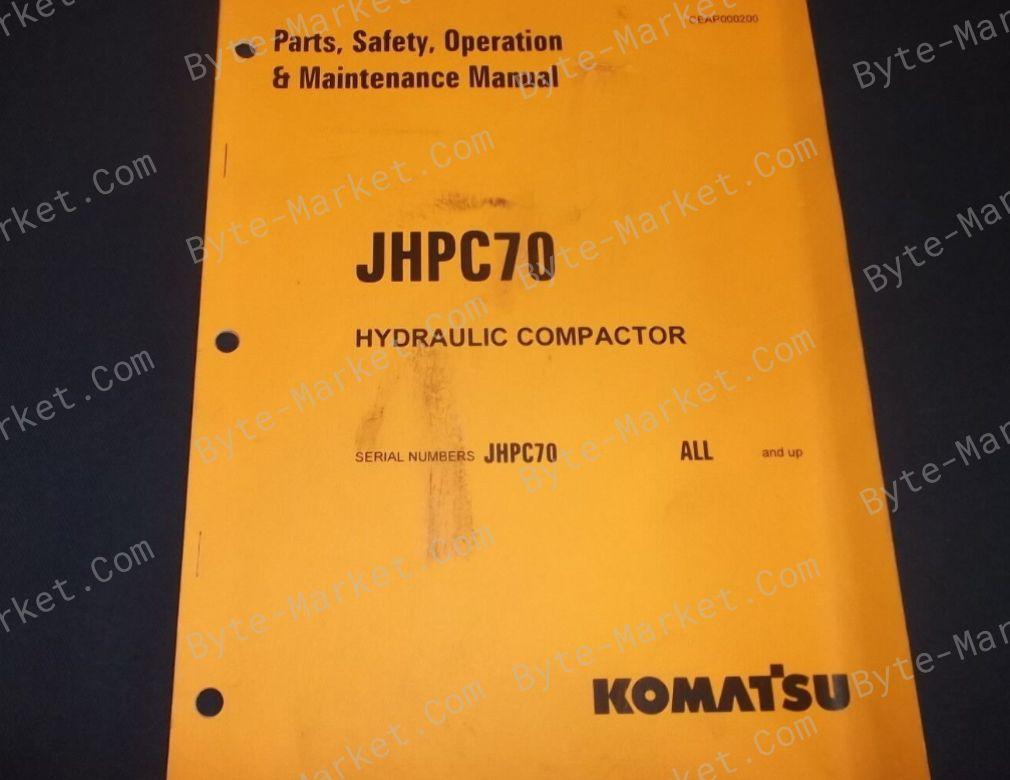 Komatsu JHPC70 Parts/Safety/Operation/Maintenance Manual in PDF image