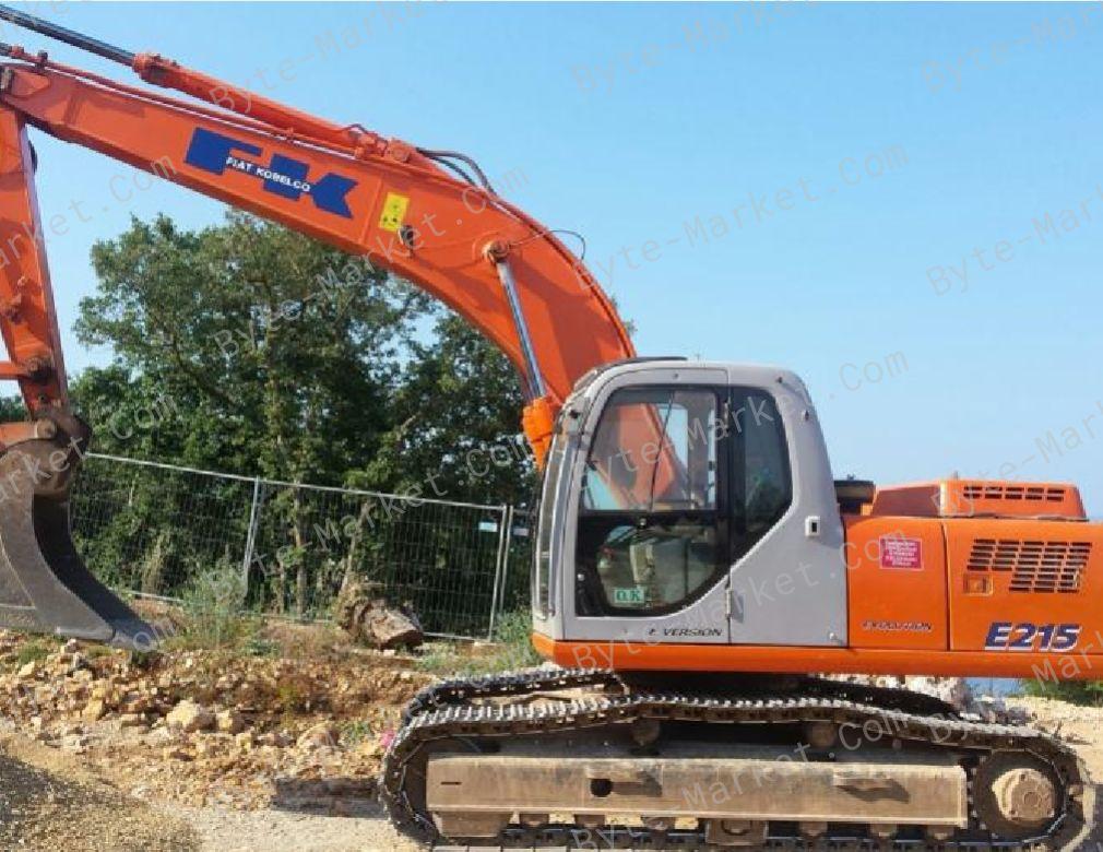 Fiat Kobelco Hydraulic Excavator E215W Technical Manual in PDF image