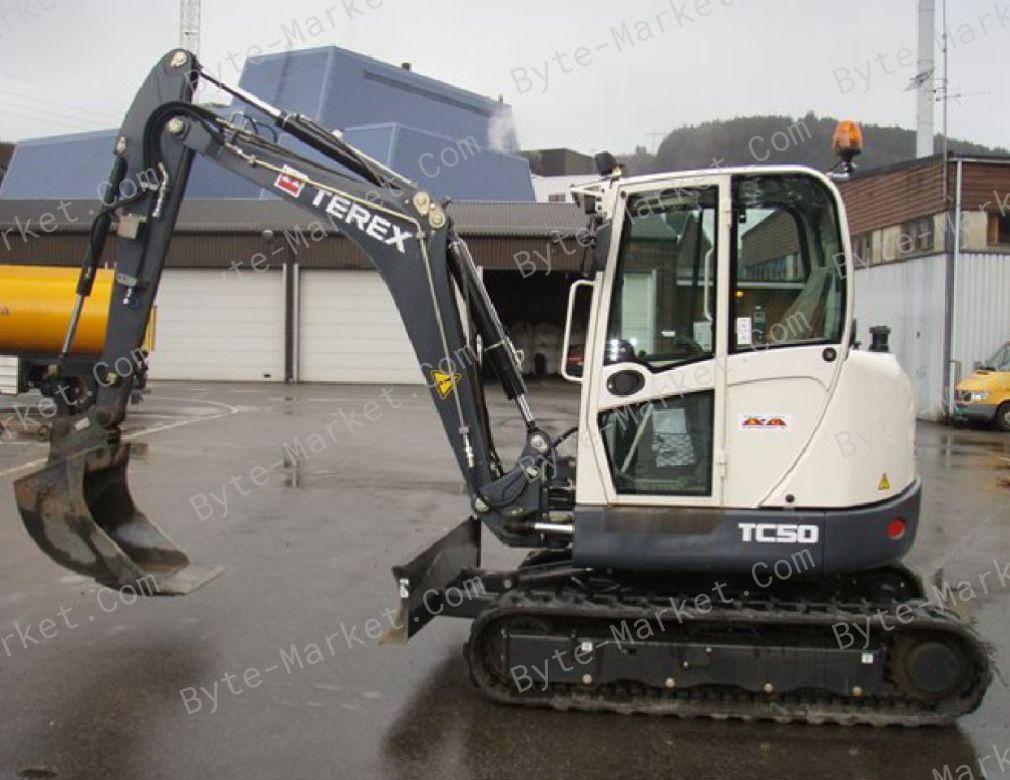 Terex Tc50 Tc0050 / 0101 -Xxxx Excavator Parts Catalog in PDF image