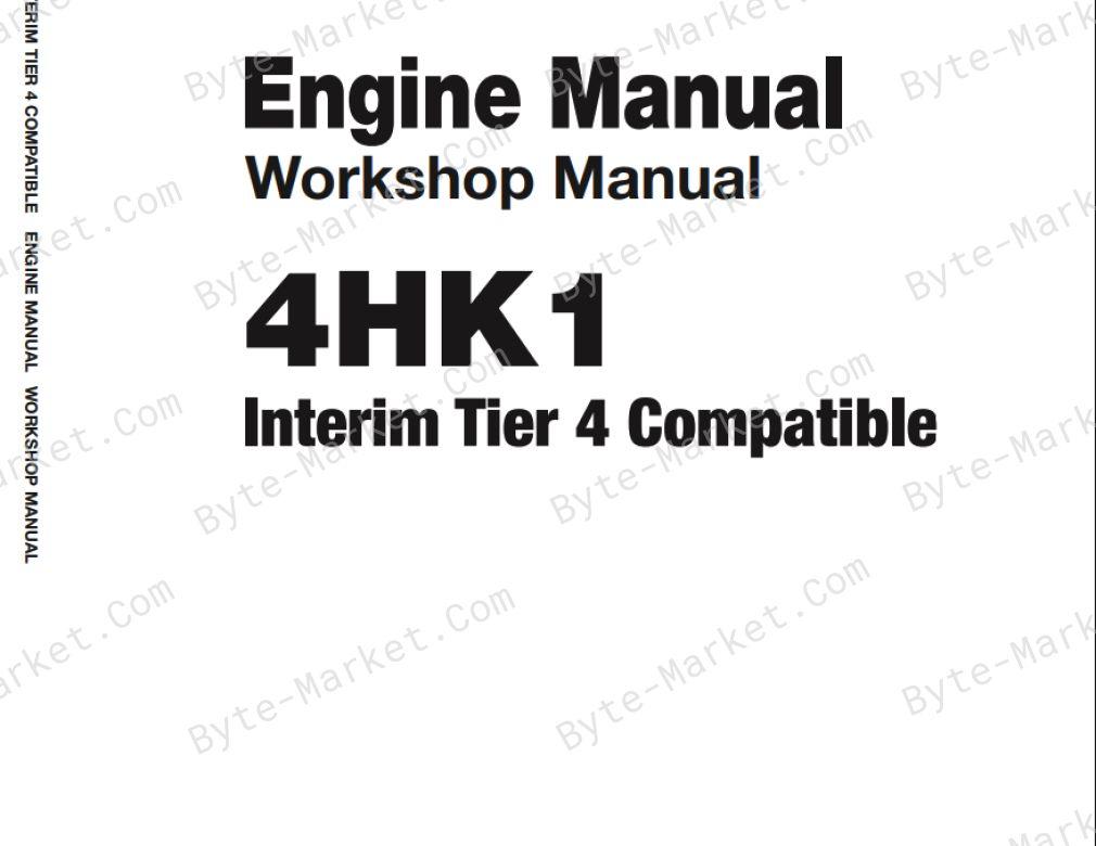 Hitachi 4HK1 Engine Manual (Interim Tier 4 Compatible) — Workshop Manual image