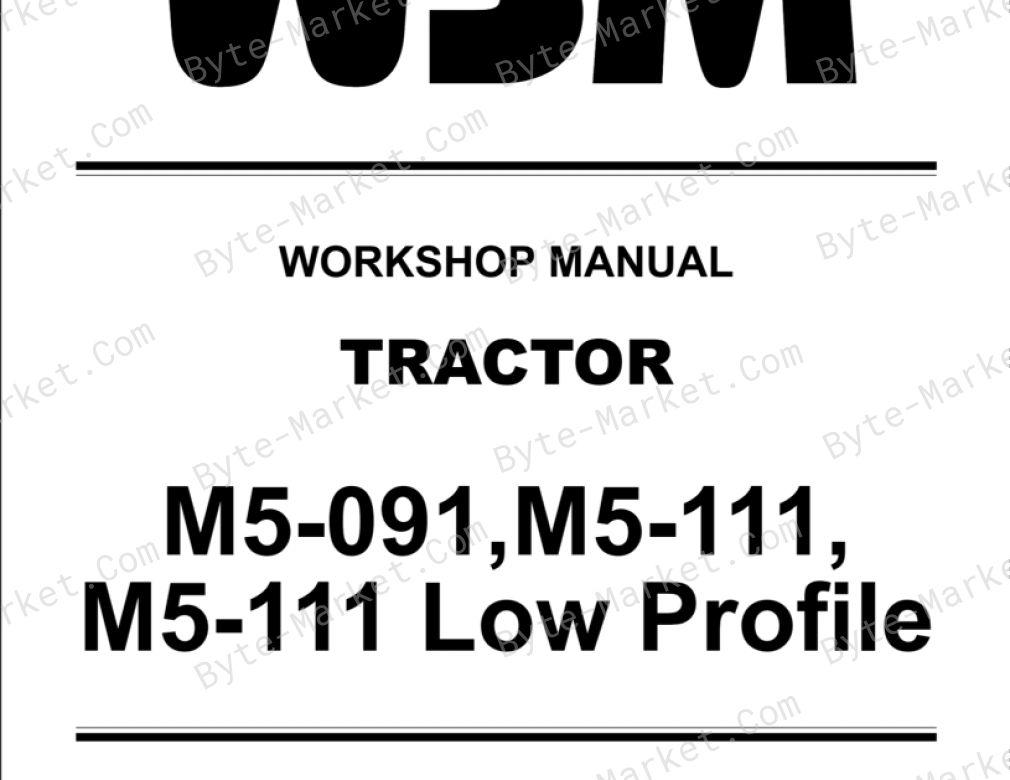 Kubota M5-091, M5-111 Workshop Manual image