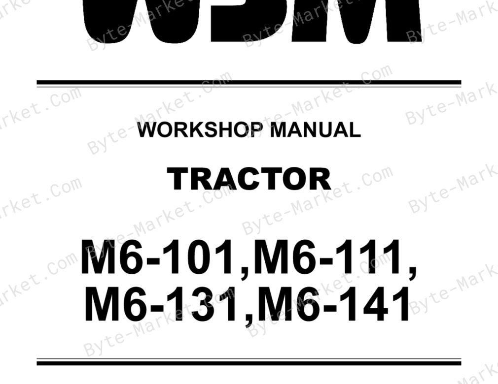 Kubota M6-101, M6-111, M6-131, M6-141 Workshop Manual — 9Y111-26272 image