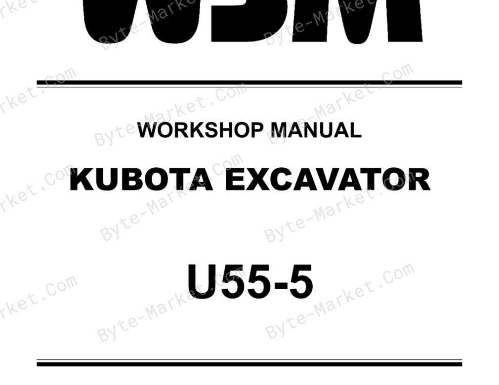 Kubota U55-5 Workshop Manual — RY911-28117 image