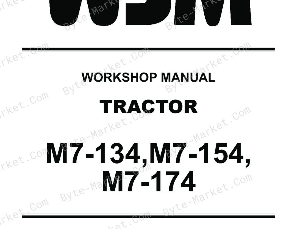 Kubota M7-134, M7-154, M7-174 Workshop Manual — 9Y111-27841 image