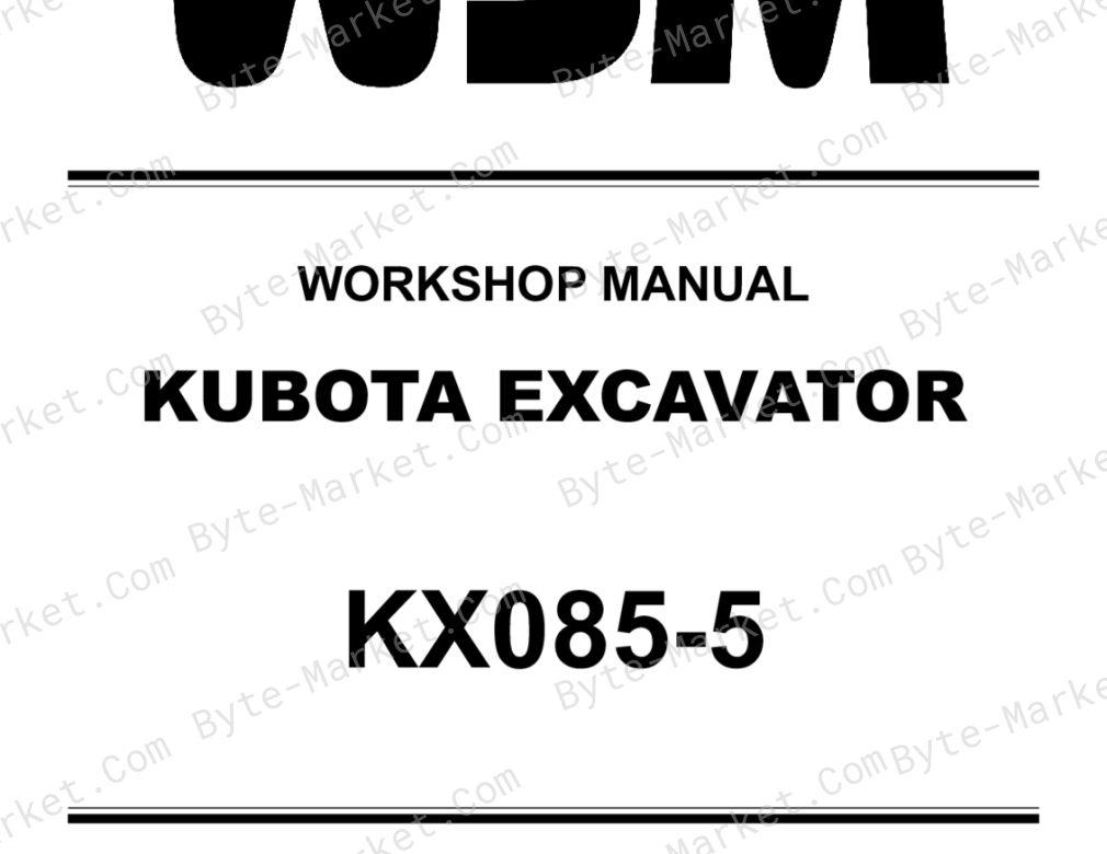 Kubota KX085-5 Workshop Manual — RY911-31480 image
