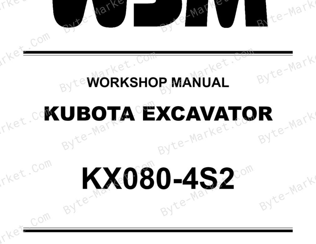Kubota KX080-4S2 Workshop Manual — RY911-27747 image