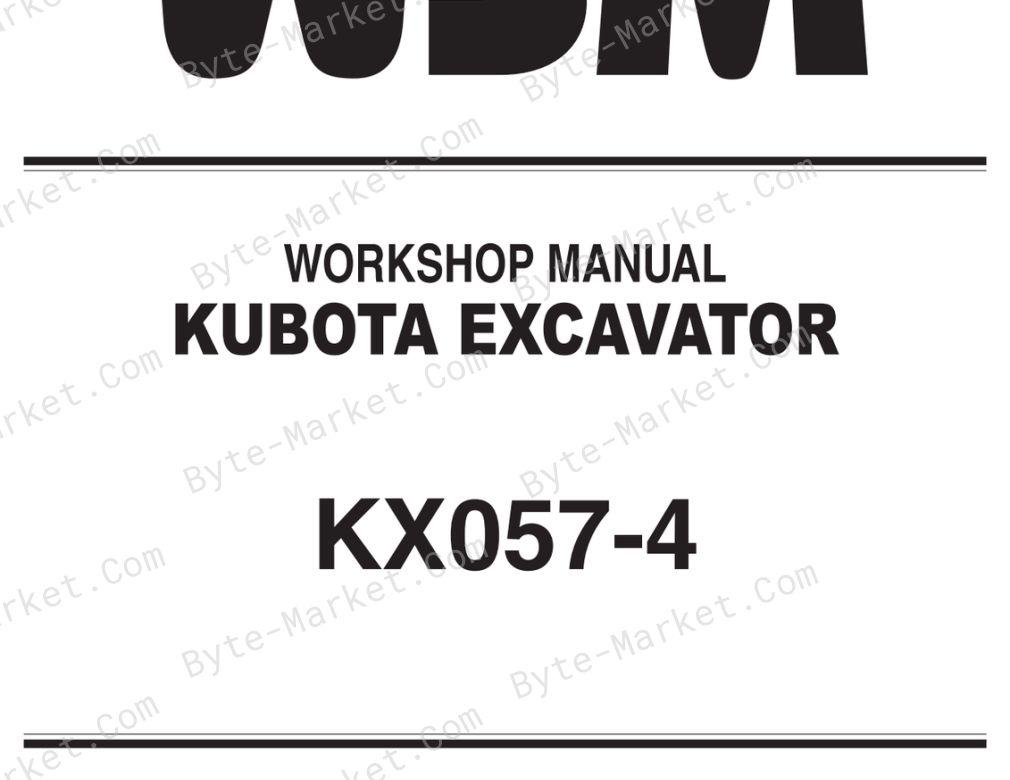 Kubota KX057-4 Workshop Manual — RY921-20073 image