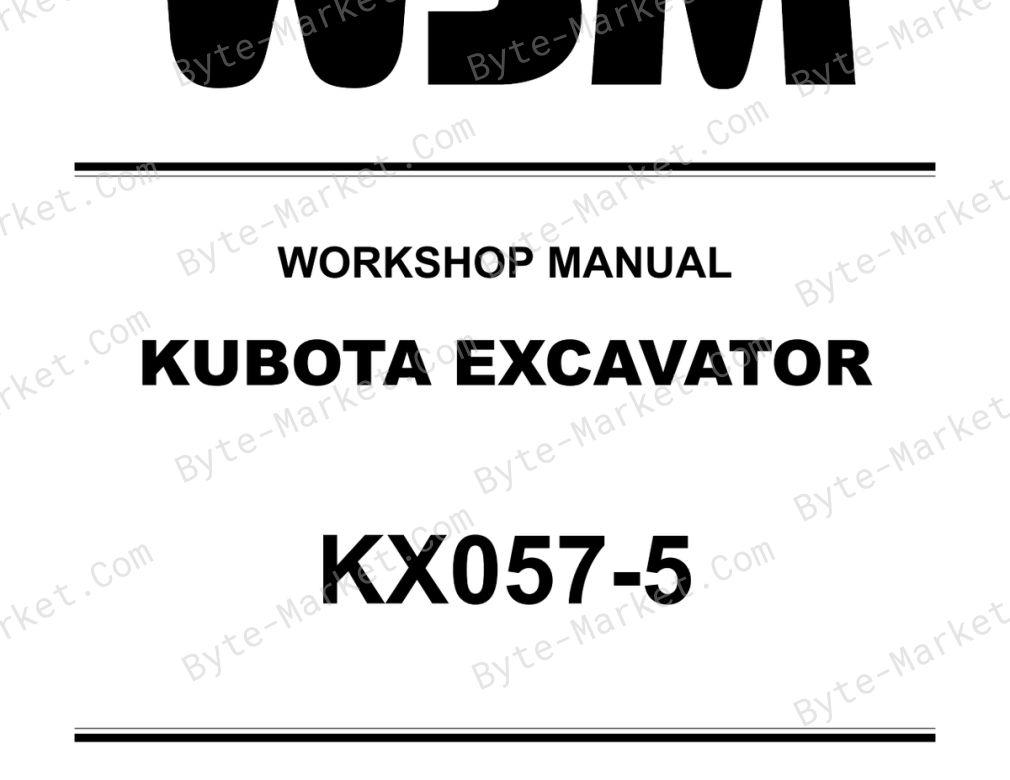 Kubota KX057-5 Workshop Manual — RY911-28157 image