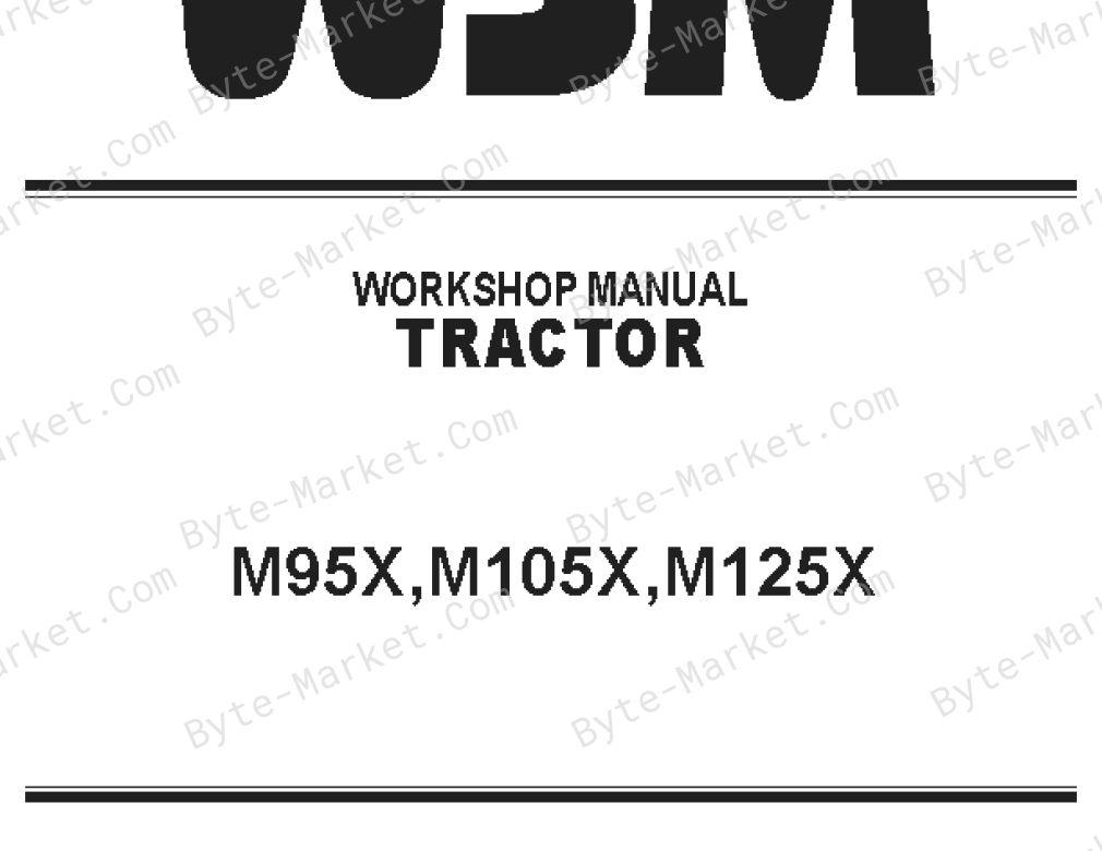 Kubota M95X, M105X, M125X Workshop Manual — 9Y011-13276 image