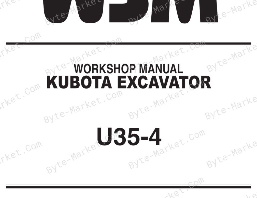 Kubota U35-4 Workshop Manual — RY911-21846 image