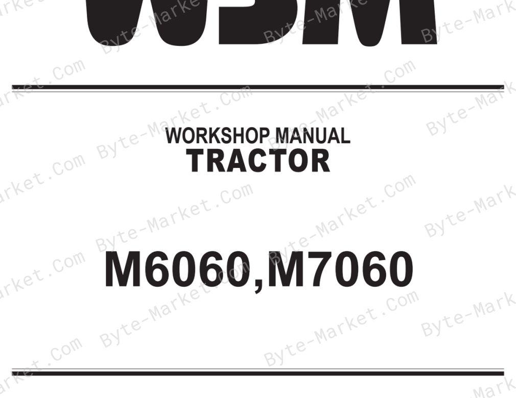 Kubota M6060, and M7060 Workshop Manual — 9Y111-08268 image