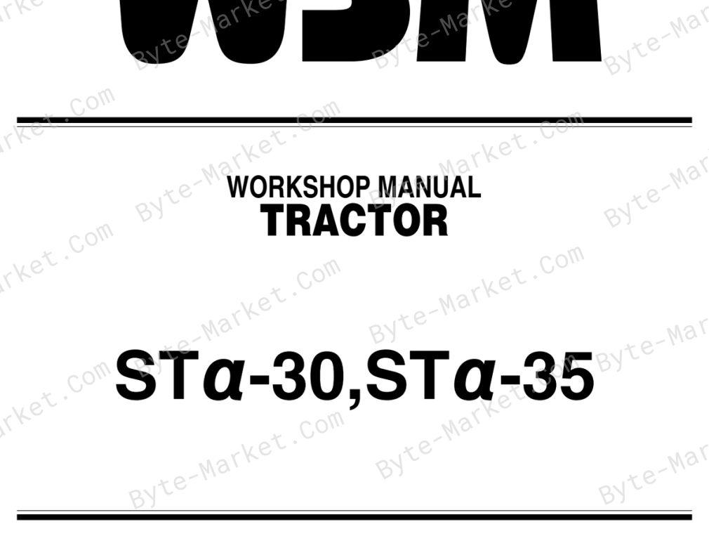 Kubota STA-30, and STA-35 Workshop Manual — 9Y011-12632 image