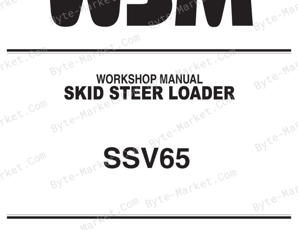 Kubota SSV65 Workshop Manual — RY911-23332 image