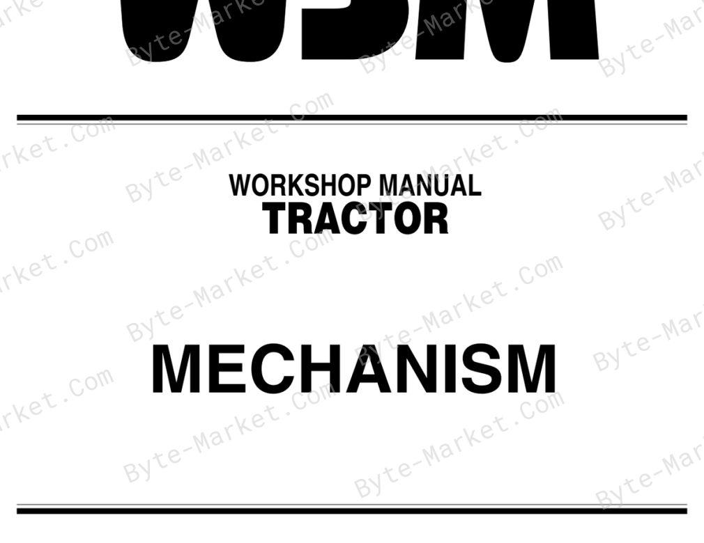 Kubota Tractor Mechanism Workshop Manual — 9Y011-18201 image