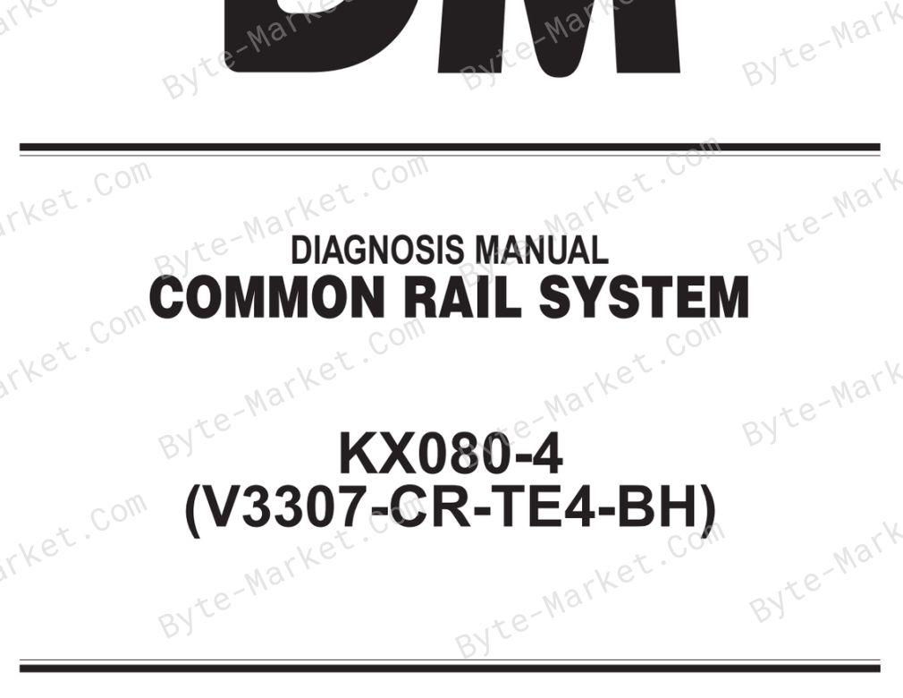 Kubota KX080-4 Diagnostic Manual — RY910-22240 image