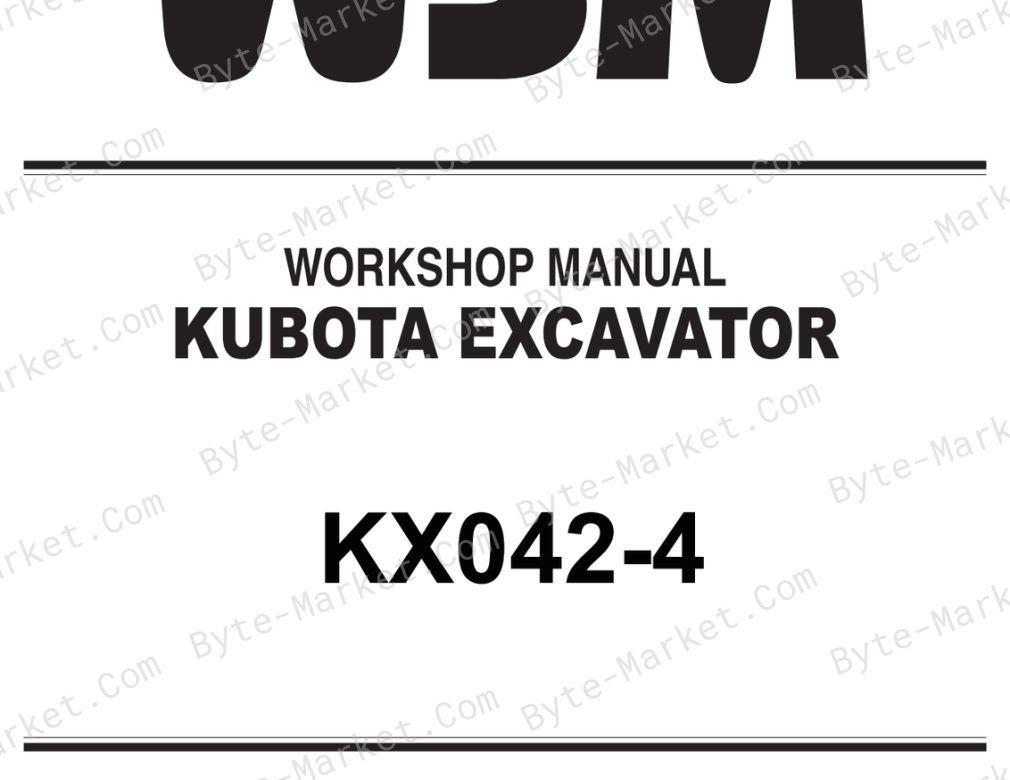 Kubota KX042-4 Workshop Manual — RY911-25102 image