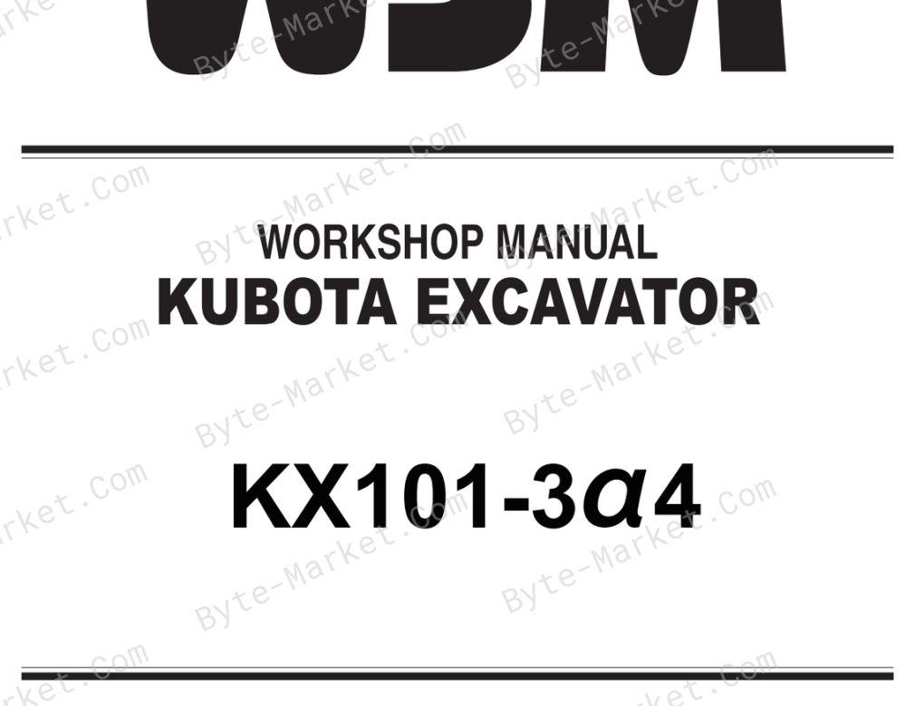 Kubota KX101-3α4 Workshop Manual — RY911-24691 image