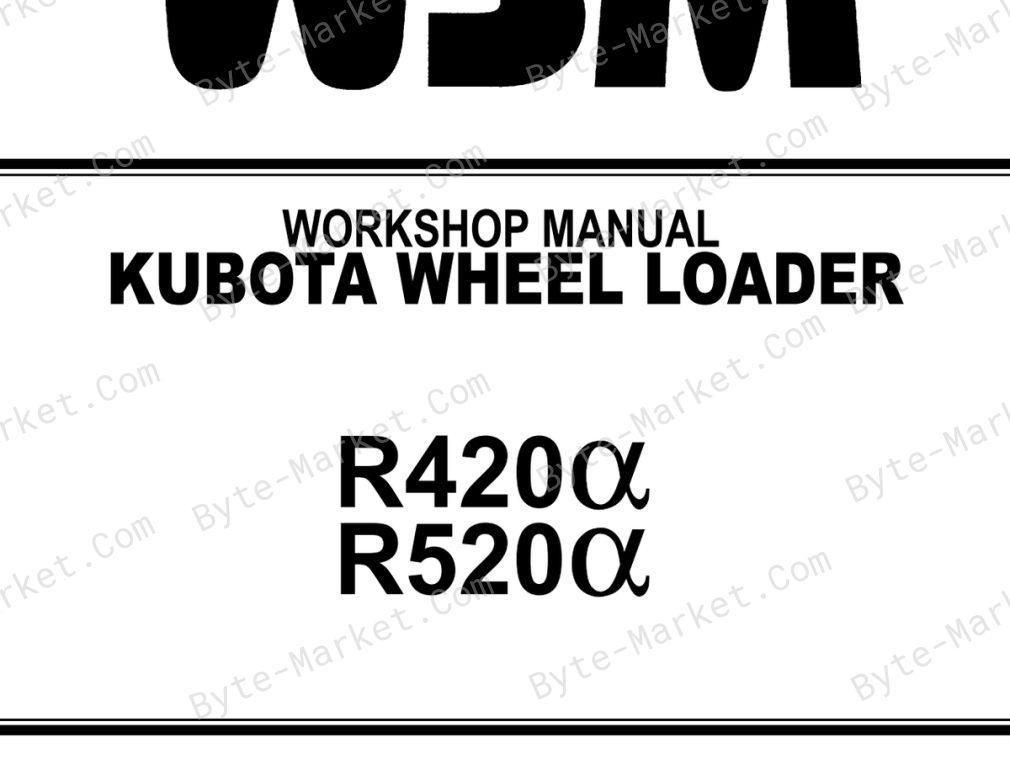 Kubota R420α, and R520α Workshop Manual — 97899-60790 image