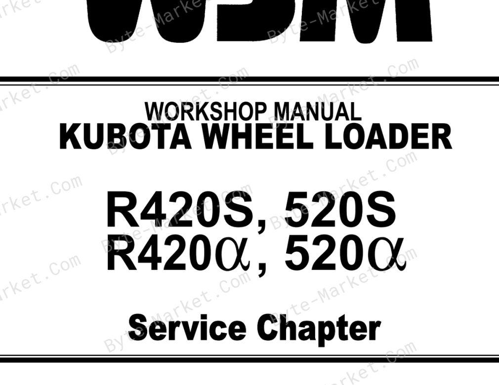 Kubota R420S, R520S, R420α, and R520α Workshop Manual — 97899-60801 image