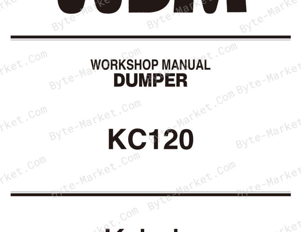 Kubota KC120 Workshop Manual — RY911-29270 image
