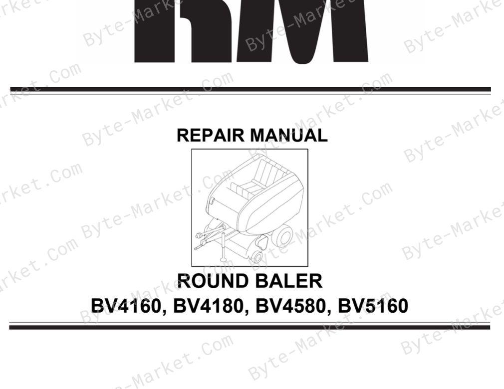 Kubota BV4160, BV4180, BV4580, and BV5160 Repair Manual — A154231840 image