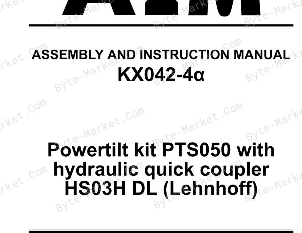 Kubota KX042-4α Assembly and Instruction Manual — W92AA-P3U1-2 image