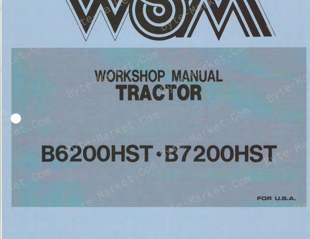 Kubota B6200HST-B7200HST Workshop Manual — 07909-70121 image