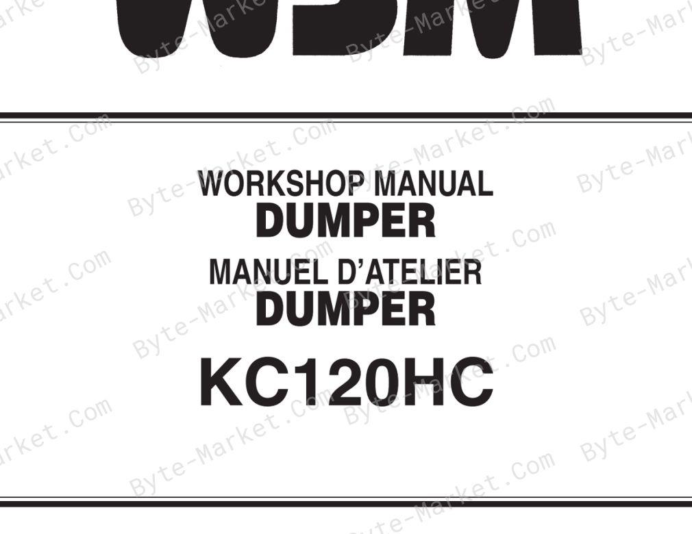 Kubota KC120HC Workshop Manual — RY911-20880 image