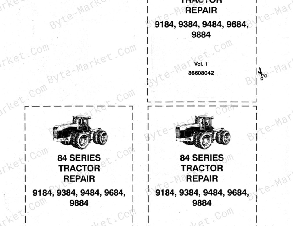 New Holland 84 Series Tractor Repair Manual PDF image