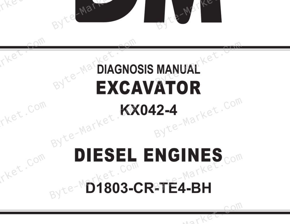 Kubota KX042-4 Diagnostic Manual — RY910-25541 image