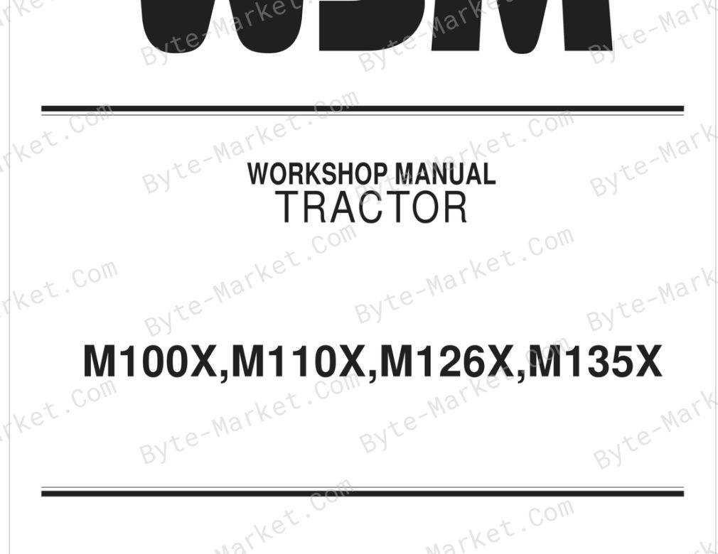 Kubota M100X/M110X/M126X/M135X Workshop Manual | 9Y111-23561 image