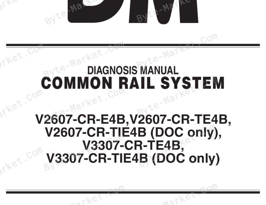 Kubota V2607-CR-E4B / V2607-CR-TE4B / V2607-CR-TIE4B (DOC only) / V3307-CR-TE4B / V3307-CR-TIE4B (DOC only) Diagnostic Manual image