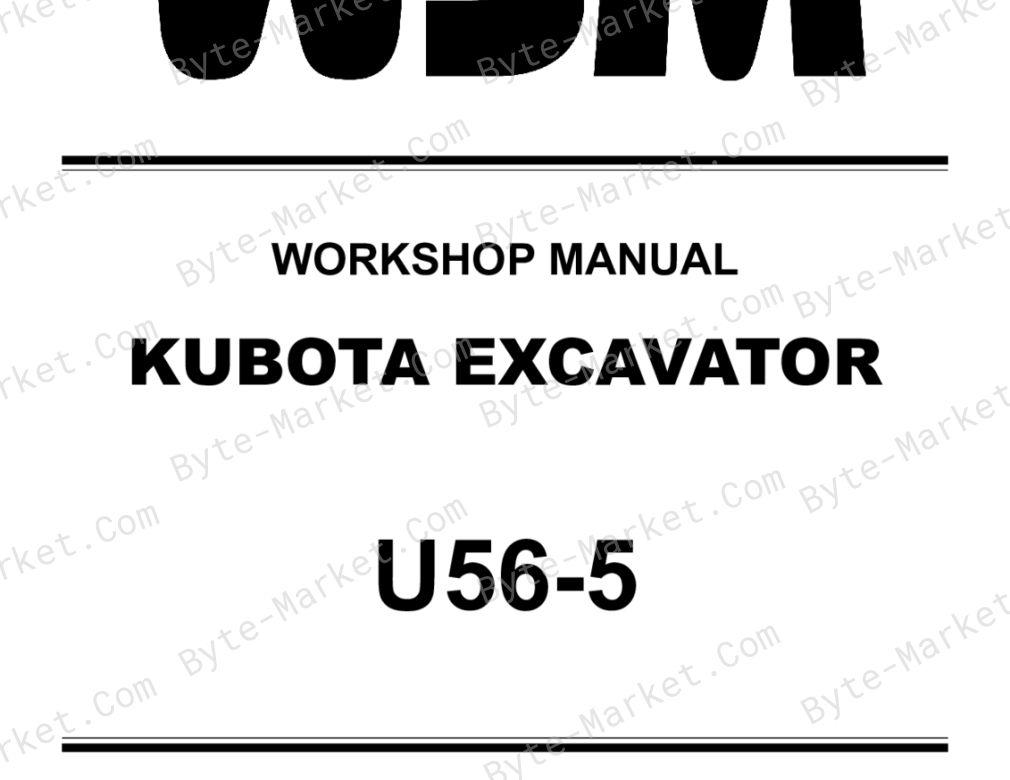 Kubota U56-5 Workshop Manual | RY911-27935 image