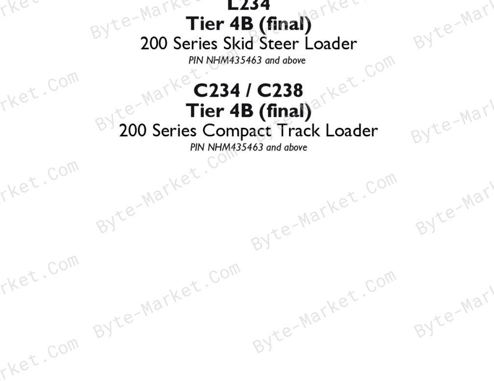 New Holland C234/C238/L234 TIER 4B (FINAL) Service Manual image
