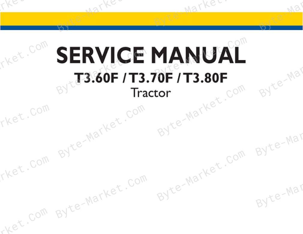 New Holland T3.60F, T3.70F, and T3.80F Tractor Service Manual image