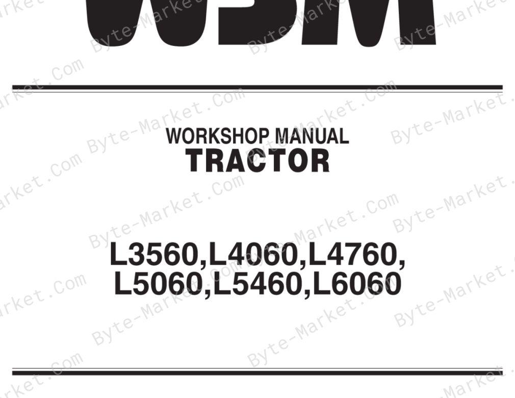 Kubota L3560/L4060/L4760/L5060/L5460/L6060 Workshop Manual image