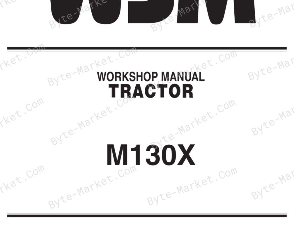 Kubota M130X Tractor Workshop Manual | 9Y111-04474 image