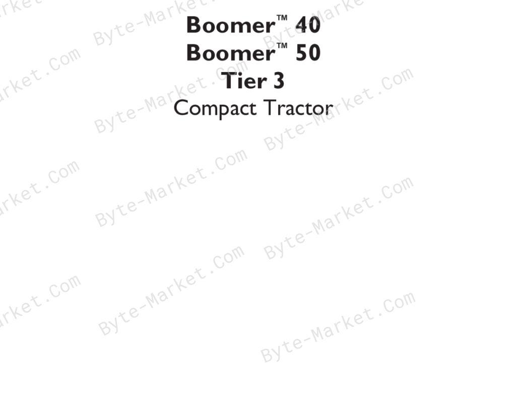 New Holland Boomer 40/50 Tier 3 Service Manual | 47698299 image