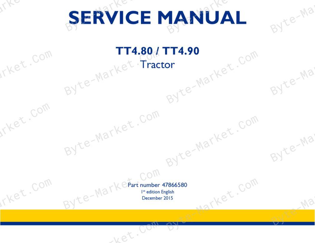 New Holland TT4.80/TT4.90 Service Manual | 47866580 image