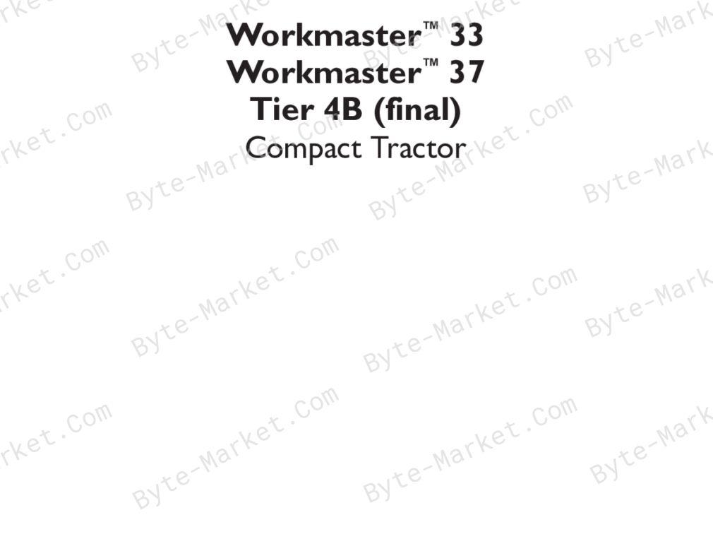 New Holland Workmaster 33/37 Tier 4B (final) Service Manual image