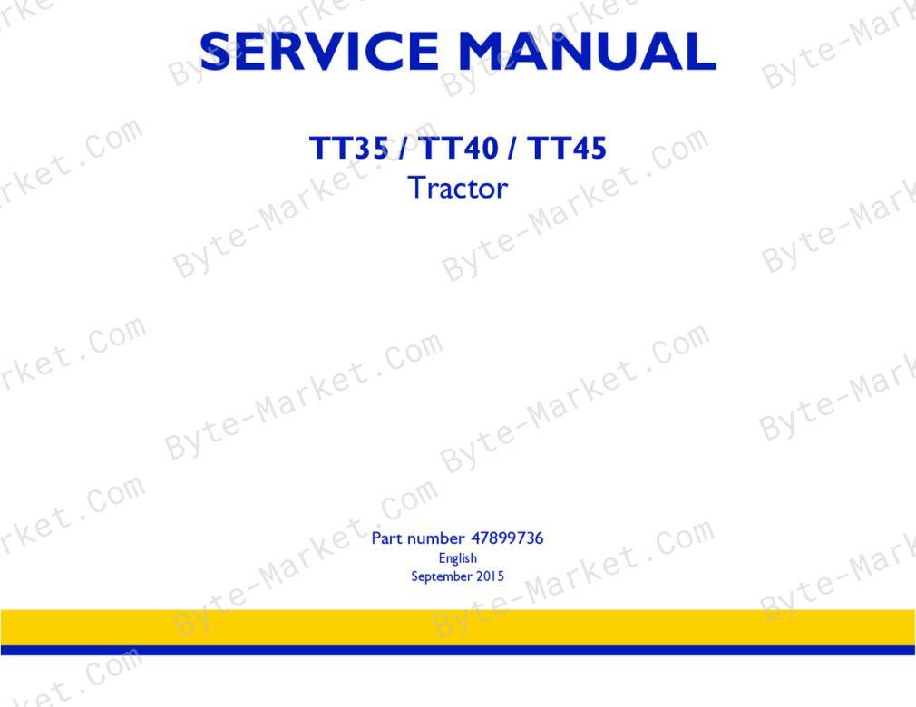 New Holland TT35/TT40/TT45 Service Manual | 47899736 image