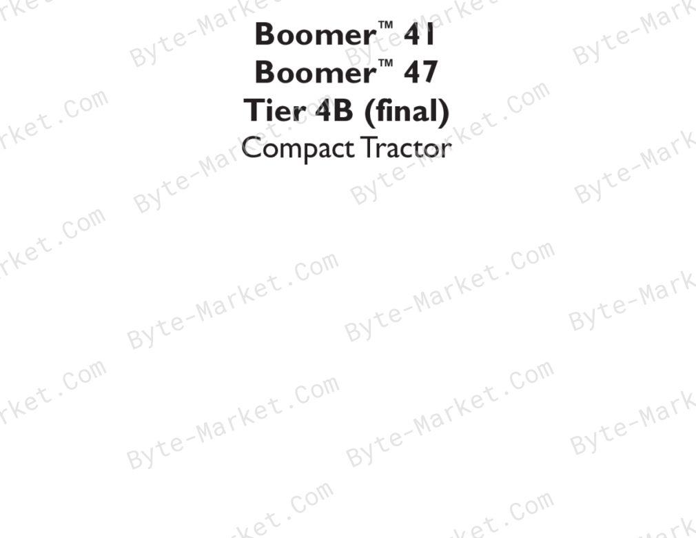 New Holland Boomer 41/47 Tier 4B (final) Service Manual image