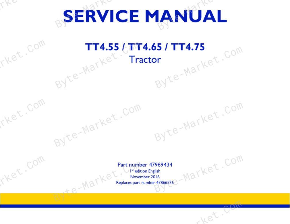 New Holland TT4.55/TT4.65/TT4.75 Service Manual | 47969434 image