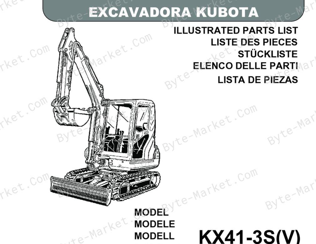 Kubota KX41-3S(V) Parts List | RG138-8128-0 image