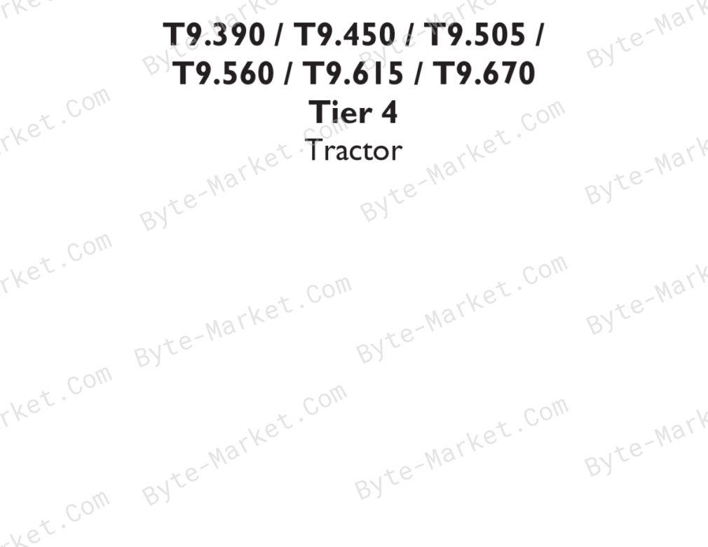 New Holland T9.390/450/505/560/615/670 Tier 4 Service Manual image